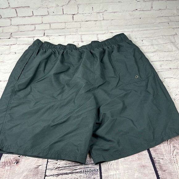Ocean Pacific OP Beach Shorts Mens 2XL XXL Swim Trunks Mesh Brief Lining Green - Picture 9 of 10